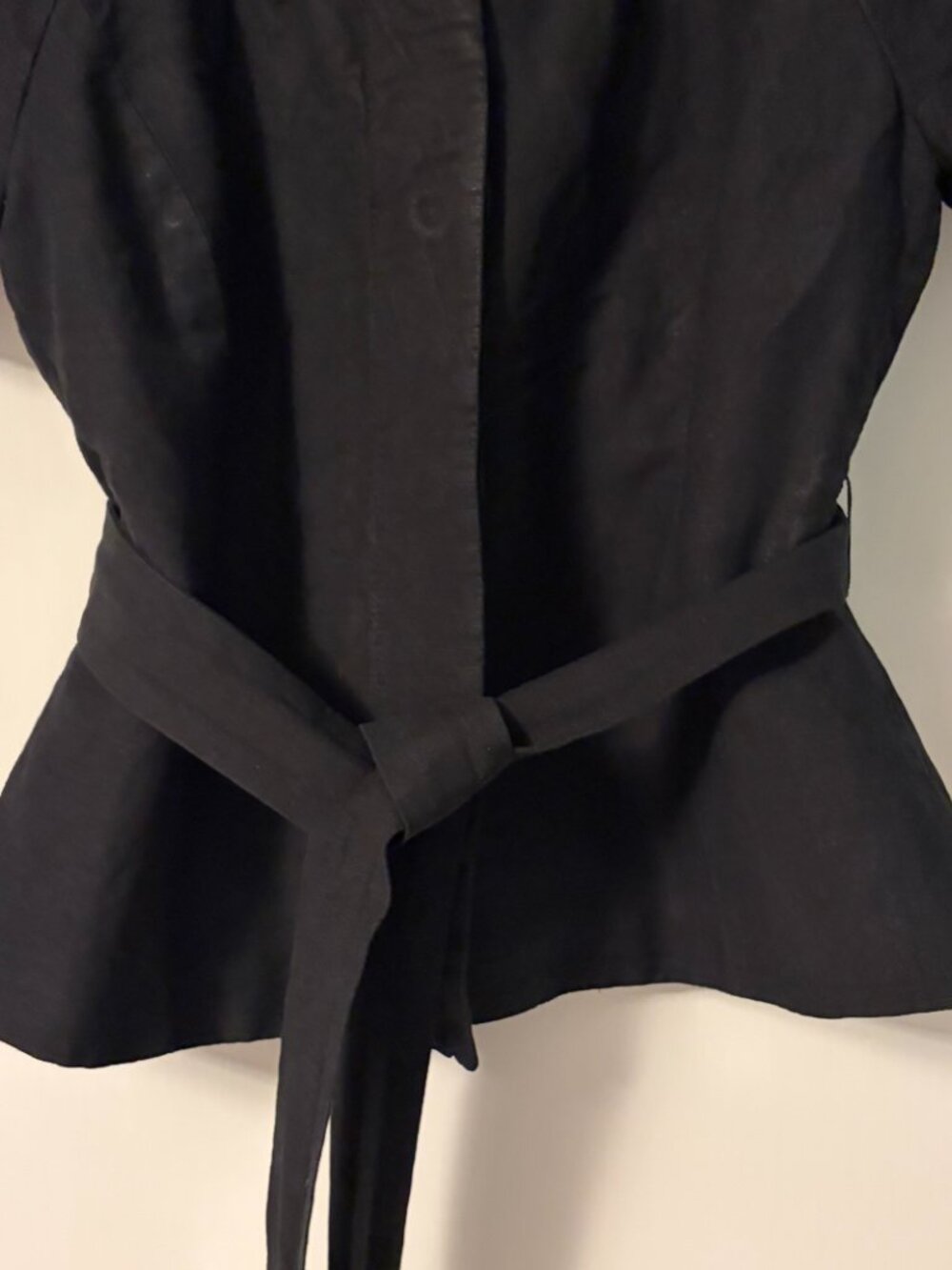 Ann Taylor Loft vintage belted button up blouse linen blend classic size 6 - Picture 6 of 10